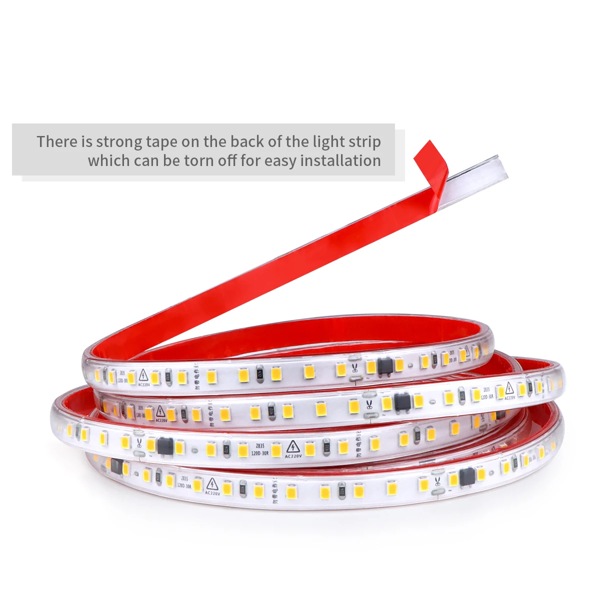 High Brightness Adhesive Tape LED Strip Light Flexible Light Power Plug Home Bedroom Outdoor Backlight Lamp Tape Garden Decor