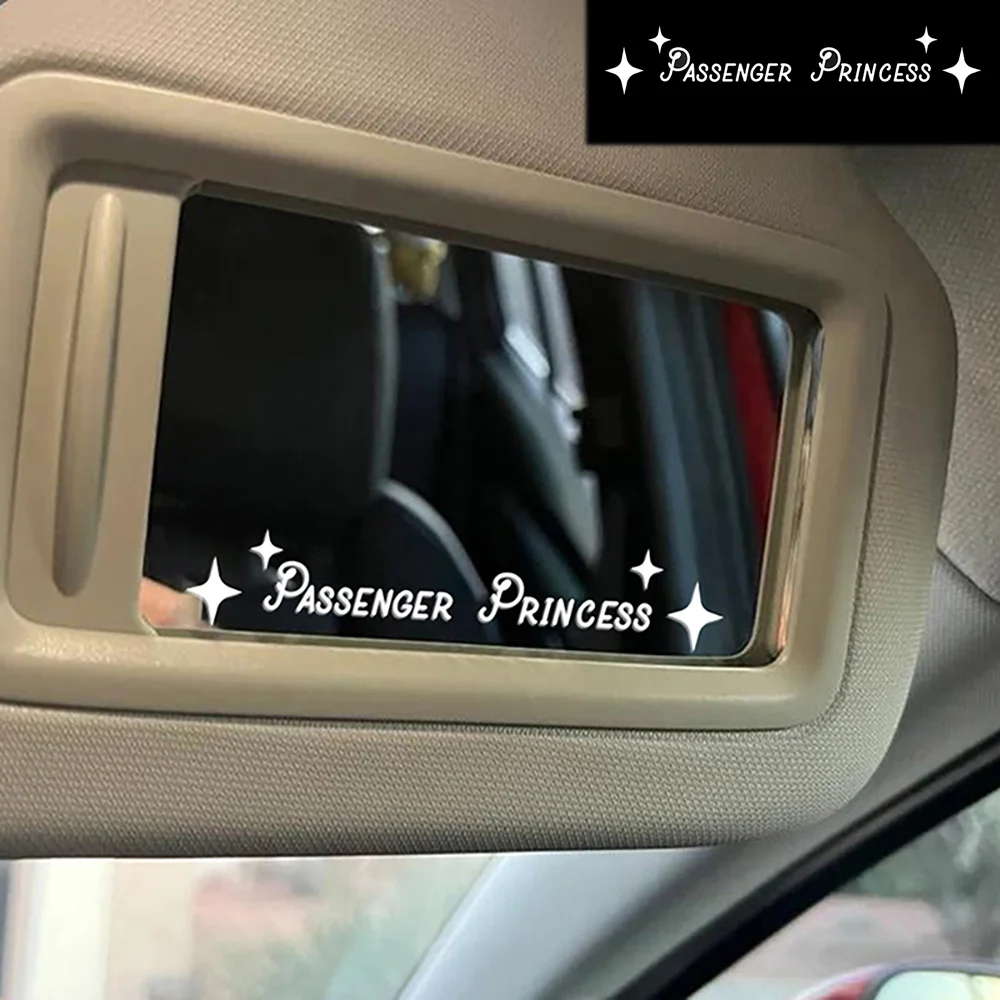 Passageiro princesa estrela espelho do carro adesivos decoração espelho retrovisor auto veículo vinil decalque adesivo acessórios interiores