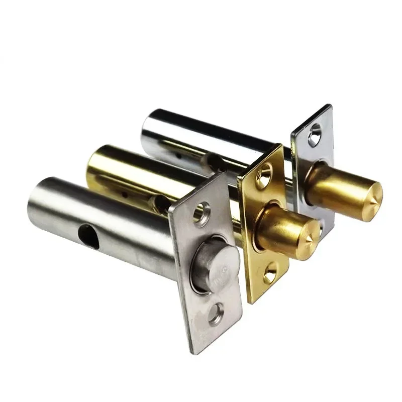 Stainless steel Invisible lock Copper core Hardware Pipe Tube Well security Mortise locks for Fireproof Door Escape Aisle Locks