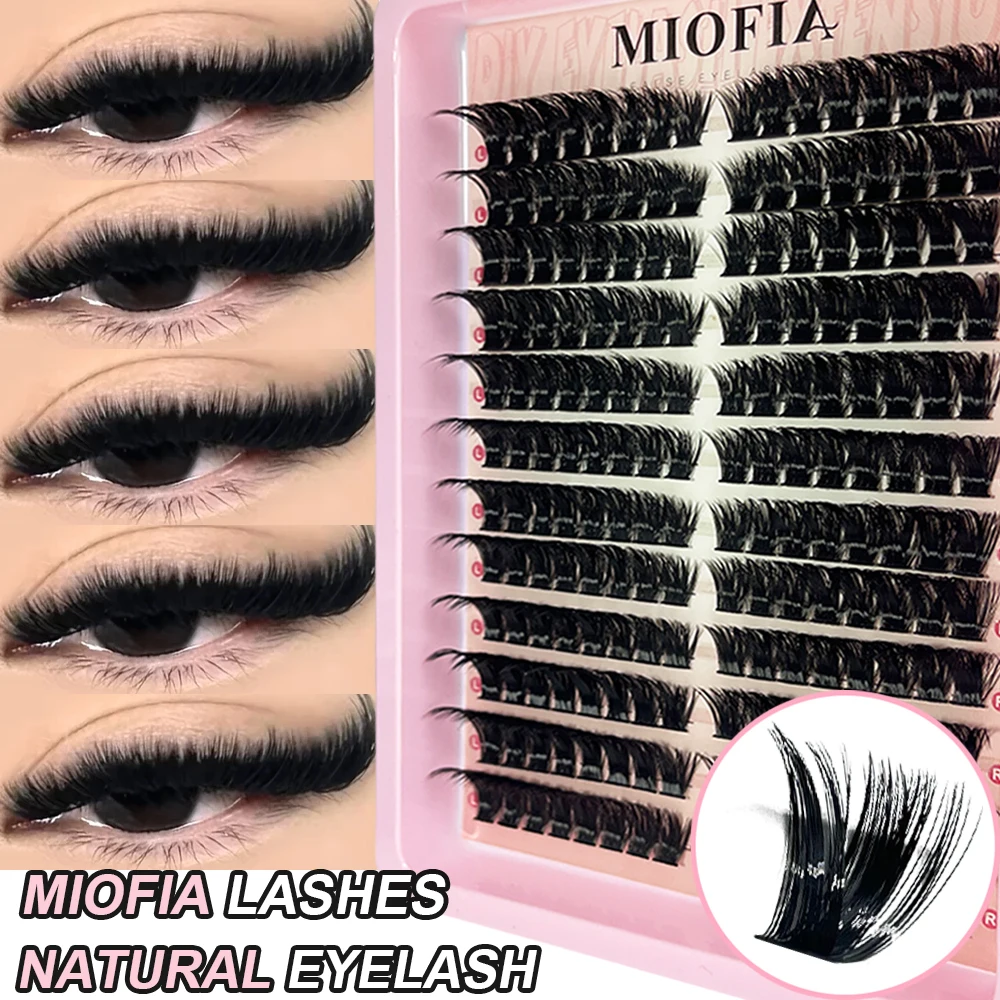 

MIOFIA 100D Lash Clusters 3D Faux Mink Eyelashes Fluffy Individual Volume Lashes Cat Eye Lashes Natural Eyelash Extension Makeup
