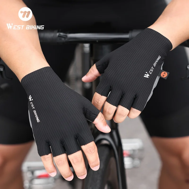 

WEST BIKING Cycling Gloves Half Finger Gel Shockproof Bike Gloves Half Finger Men Women Outdoor Sports Non-slip Bicycle Gloves