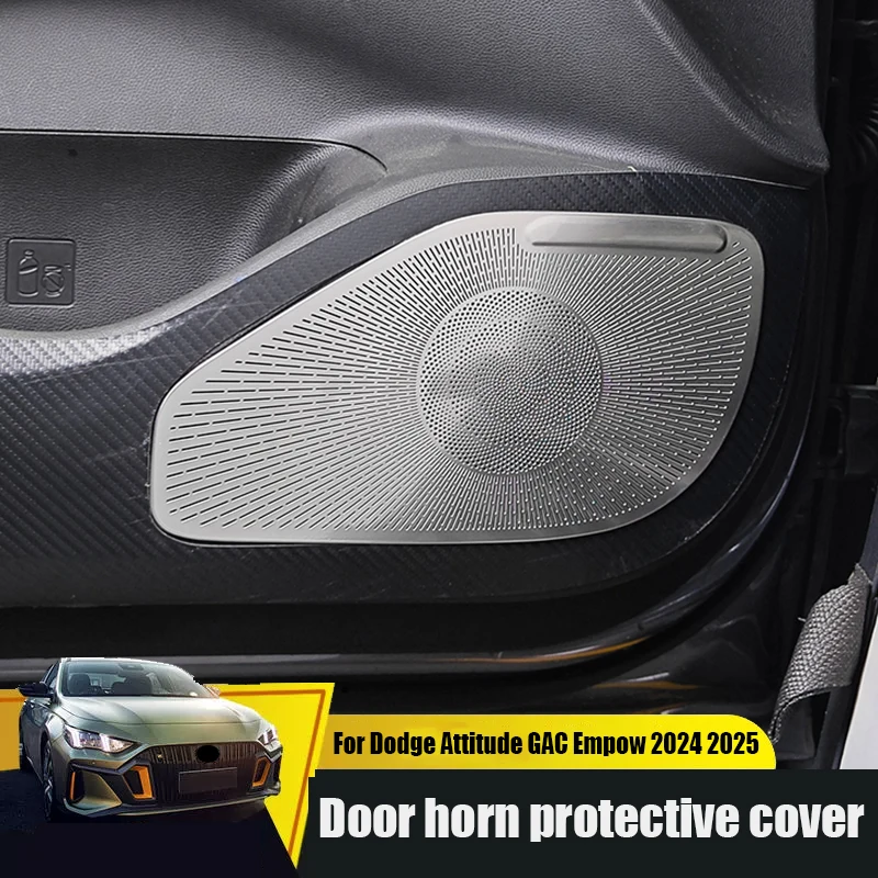 

Car door horn protective cover made of stainless steel material for interior use For Dodge Attitude GAC Empow 2024 2025