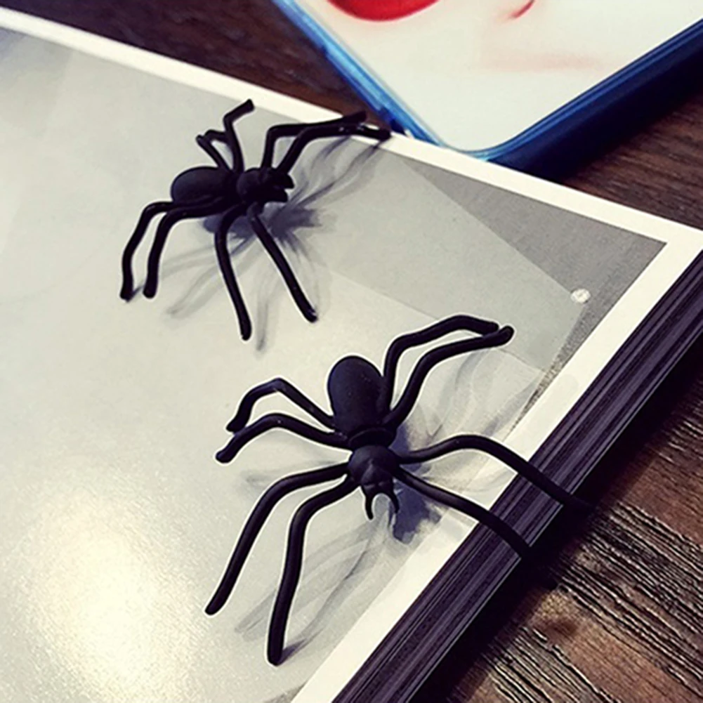 1 Pc Funny Weird Big Black Spider Ear Stud Punk Style Boy Girl Stud Earrings For Women Jewelry Halloween Party Decoration