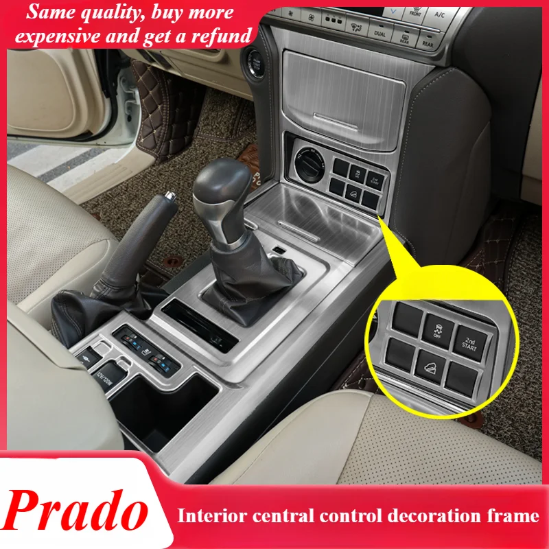 

For Toyota 18-19 Prado domineering interior modification patch, central control panel frame, button sticker decoration