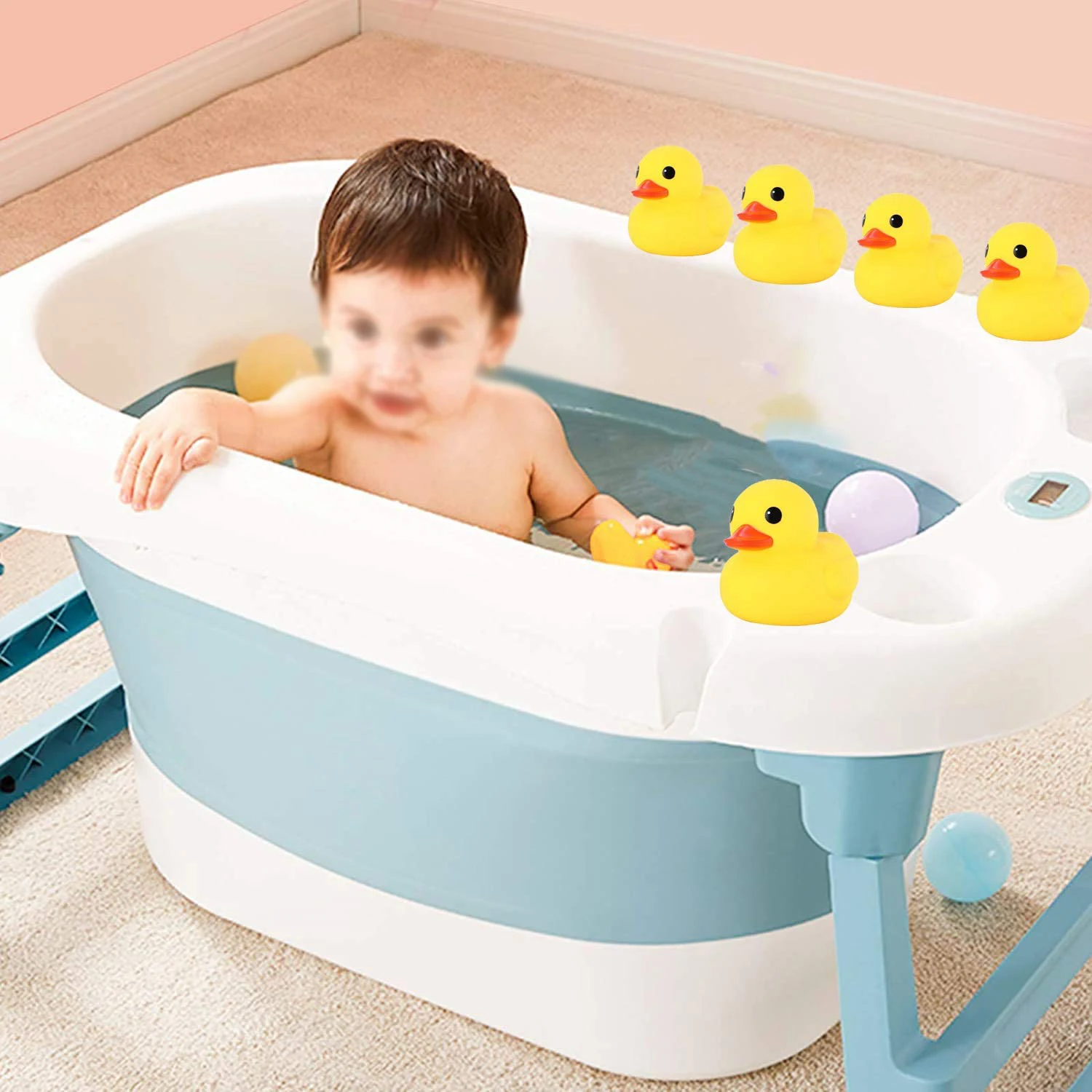 Yellow Rubber Ducks, 10/20/25/30pcs Preschool Bath Toys Bathtub Floating Squeaky Duckies Gift for Baby Shower Infants Kids