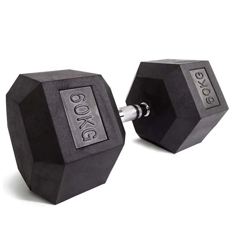 Rubber Round Dumbbell Exercise 5kg 7.5kg 10kg Dumbbells Home Gym Hex Dumbbell Set