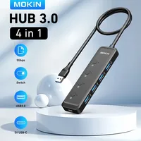 MOKiN 5 in 1 USB 3.0 Power Adapter Hub USB Type C HUB Multiple Expander 5Gbps High Speed for Macbook Pro Air Computer  Laptops