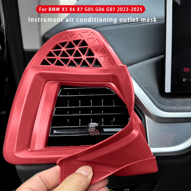 For BMW X5 X6 X7 G05 G06 G07 2023-2025 LHD Car Dashboard Side Air Conditioner Outlet Vent Frame Cover Mask Interior Accessories