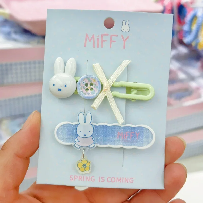 New Miffy rabbit bangs clip simple sweet photo decoration clip cartoon cute girl broken hair clip for girlfriends birthday gift view 3