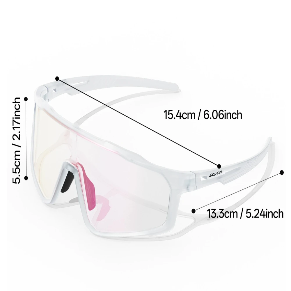 Bild 7: SCVCN Photochrome Radsport-Sonnenbrille UV400 Winddichte MTB Rennrad-Brille Outdoor-Sportbrille für Männer und Frauen Radsport-Schutzbrille