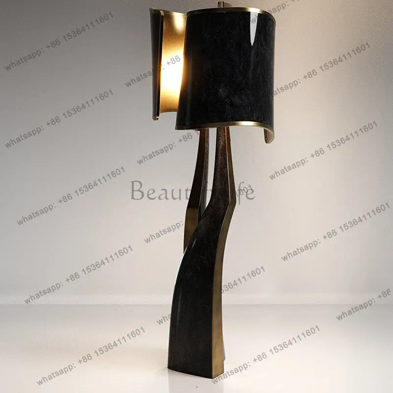 Postmodern retro handmade leather floor customization medieval Italian minimalist black
