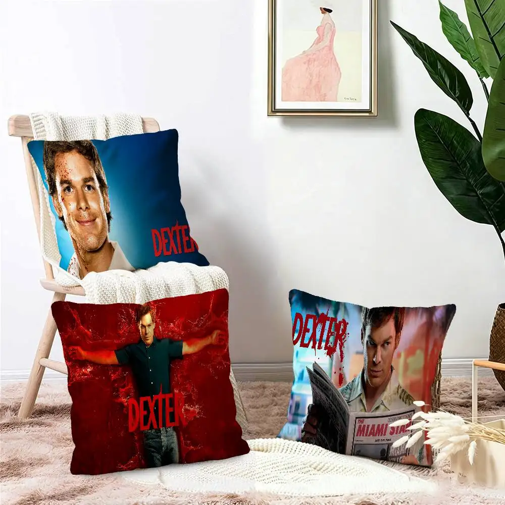 Classic Horror TV D-Dexter Cushion Cover Inches Farmhouse Decor Home Throw Pillow Covers for Couch Decorations
