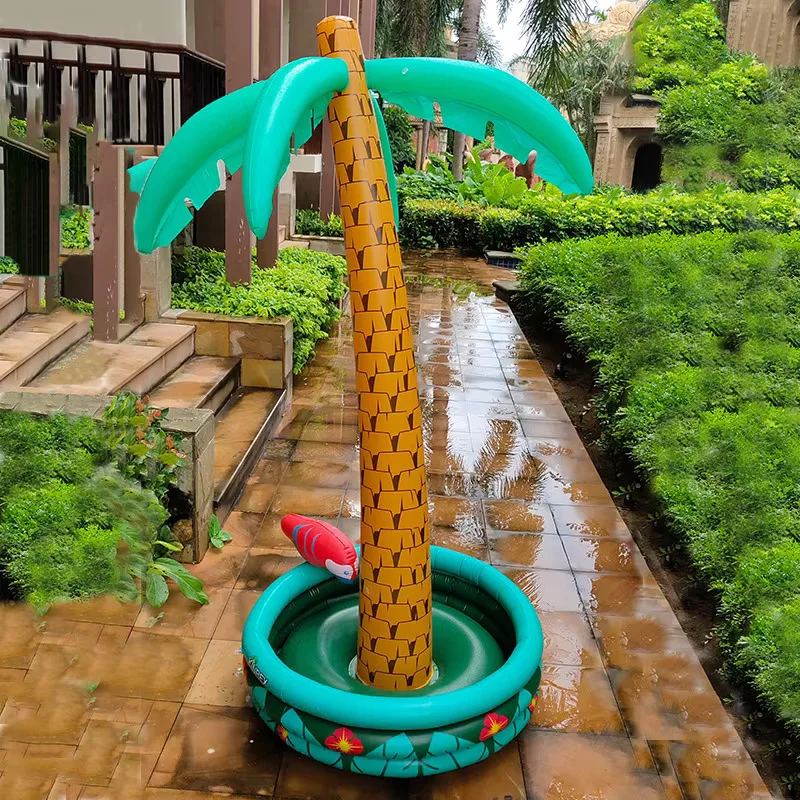 180 ซม.Inflatable Coconut Tree Bar PROP ถังน้ําแข็งพองฮาวาย Series ปาล์มต้นไม้น้ําแข็งเครื่องดื่มบุฟเฟ่ต์ Beach Inflatable ของเล่น