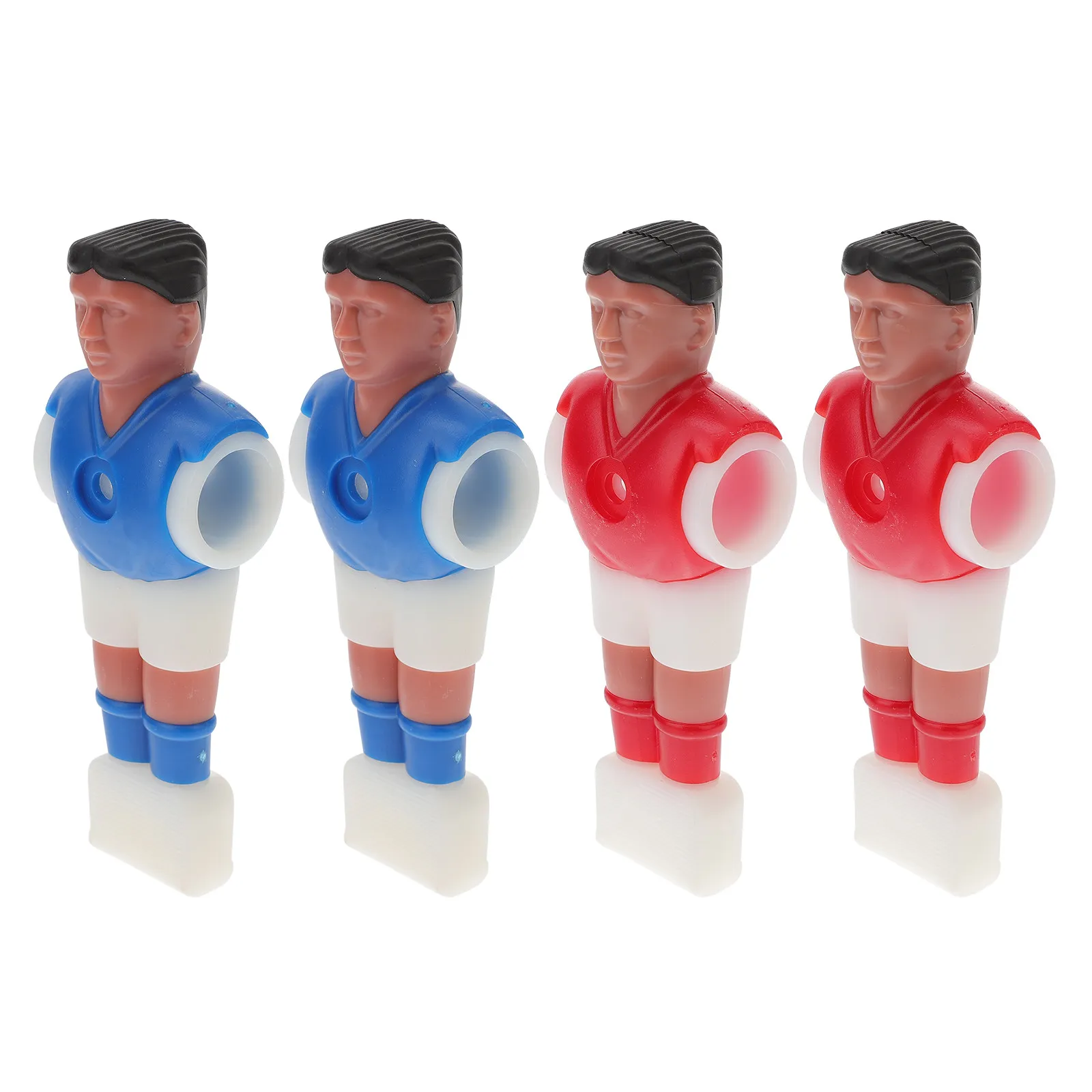 

4Pcs Rod Soccer Men Table Football Player Replacement Tournament Size Parts 2 Red 2 Blue Mini Soccer Game Figures