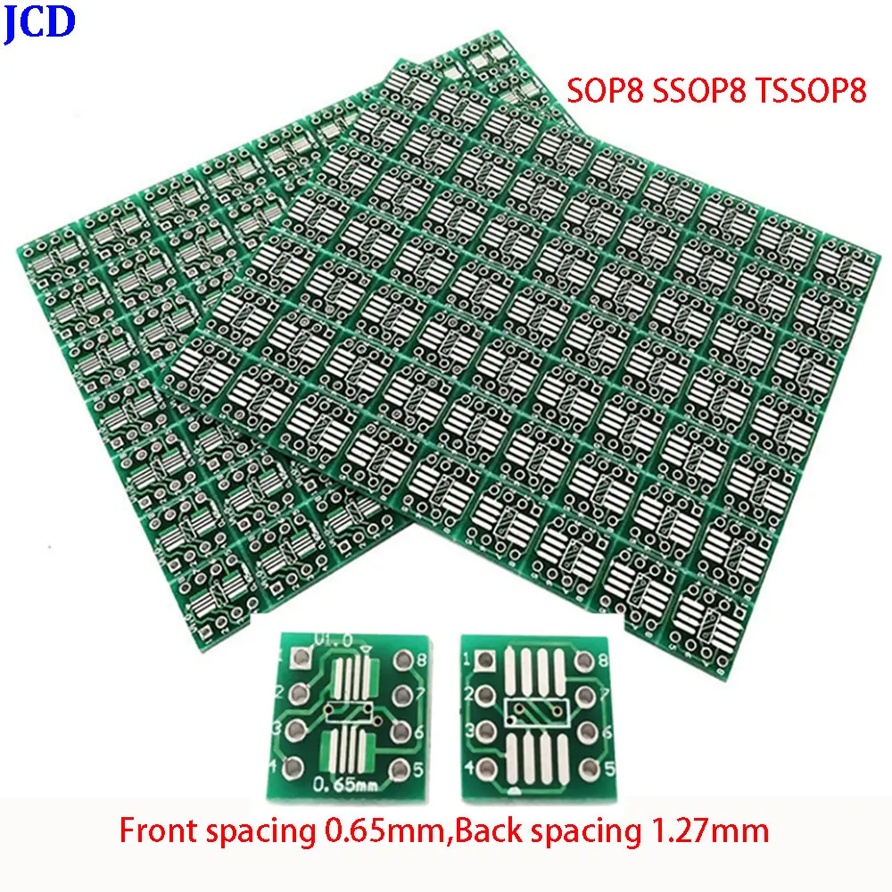 

﻿ 5-50pcs SMD/SMT to DIP Pin Adapter Converter SOP8 SSOP8 TSSOP8 Adapter Board Module Adapters Plate distance 0.65mm 1.27mm