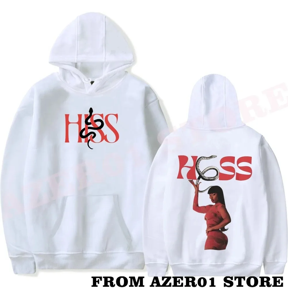 

Capuz masculino e feminino, garanhão Megan Thee, merch, HISS, manga comprida, moletom com capuz, streetwear, doce logotipo,