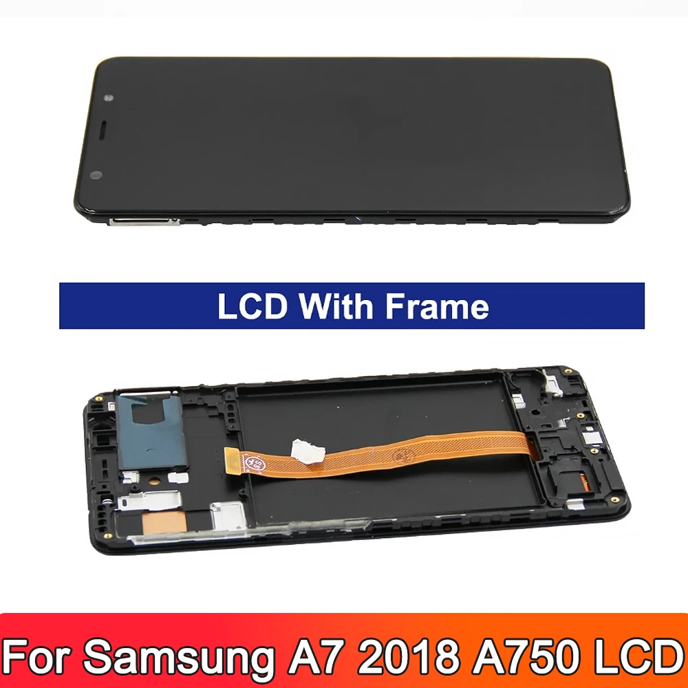 TFT para Samsung Galaxy A7 2018 A750 LCD SM-A750F A750F A750 pantalla LCD reemplazo del digitalizador de pantalla táctil