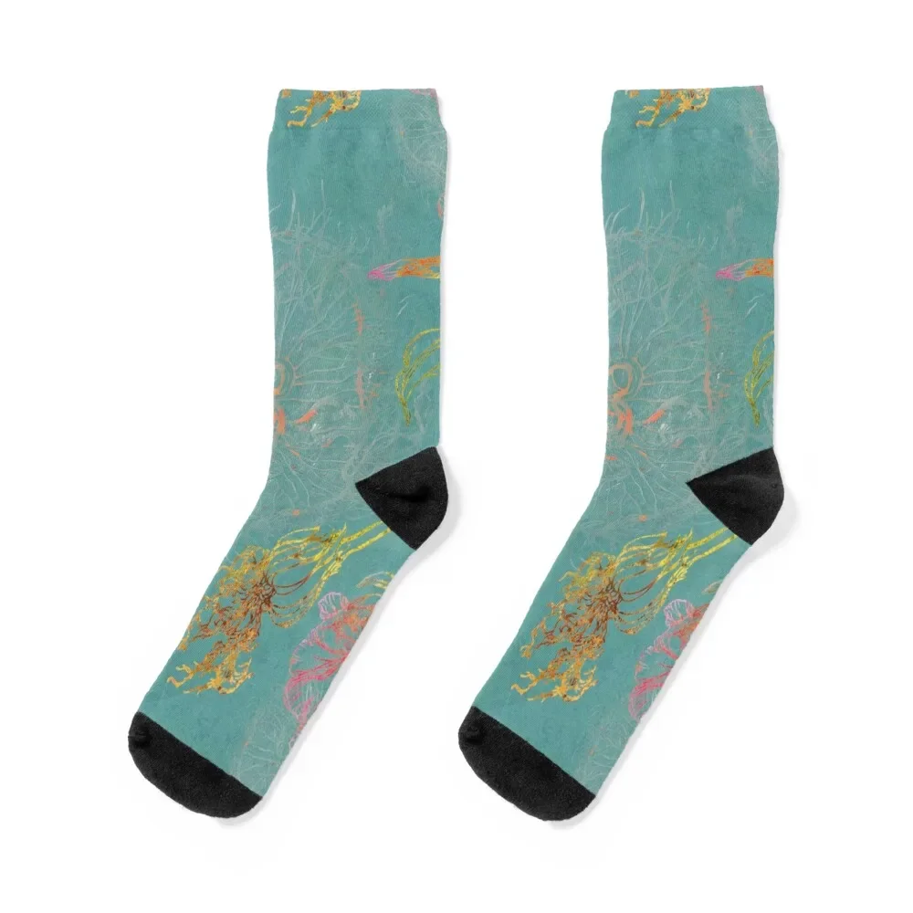 

Birthday Tulips and Jellies in Teal RB Socks Thermal man winter halloween Boy Socks Women's