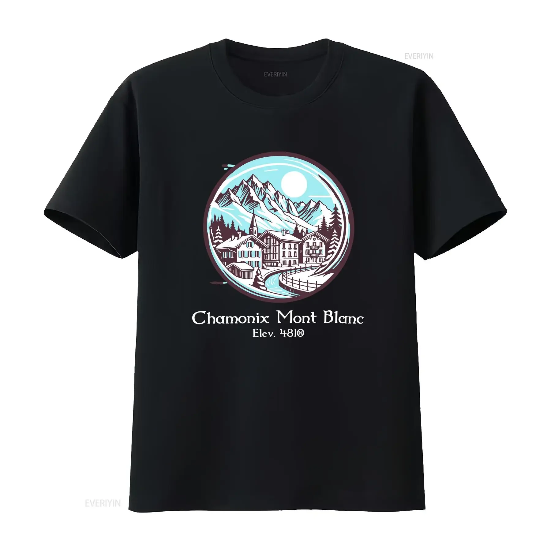 Chamonix Mont Blanc T Shirt Skiing Snowboarding Adventure France vintage Washed homme Comfortable Stylish Casual graphic