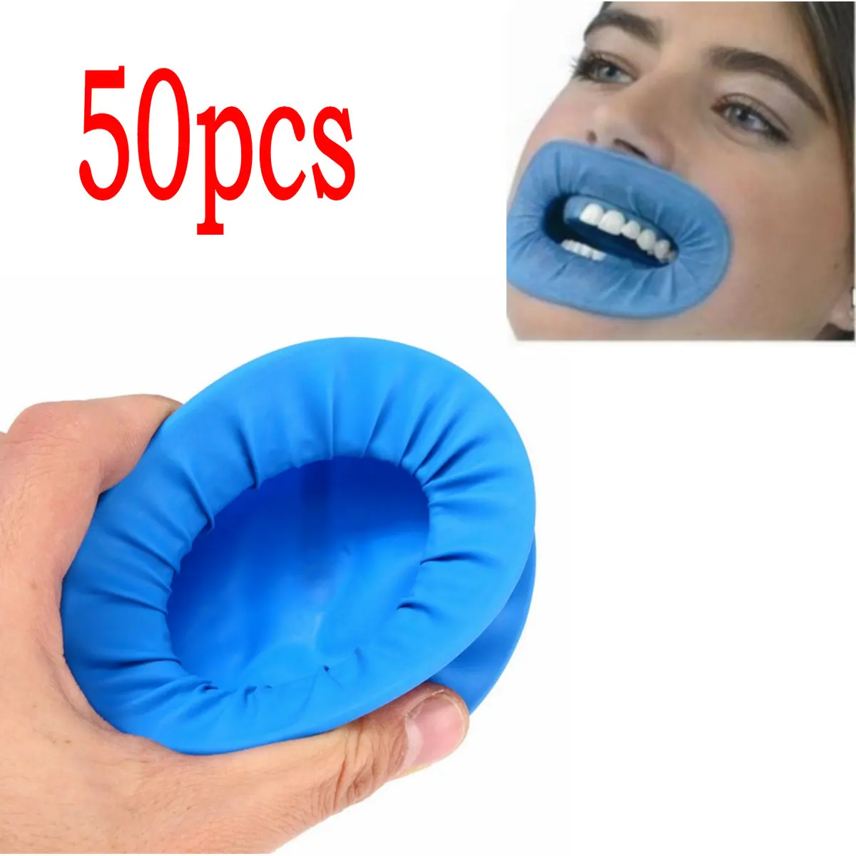 

50Pcs Disposable Dental Rubber Dam Cheek Retractor for Dentist Surgery Use Natural Rubber Barrier Sterile Control for Isolation