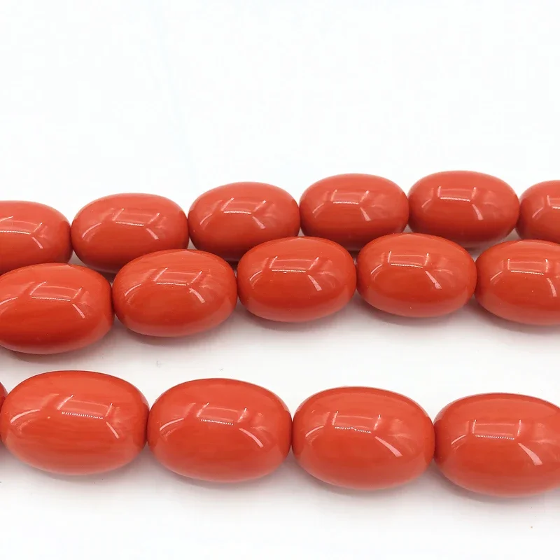 Fashion Orange Red Resin Beeswax 6*9mm 8*11mm 10*13mm 12*16mm 13*18mm Barrel Rice Shape Diy Loose Beads Charms Jewelry 15inch B2