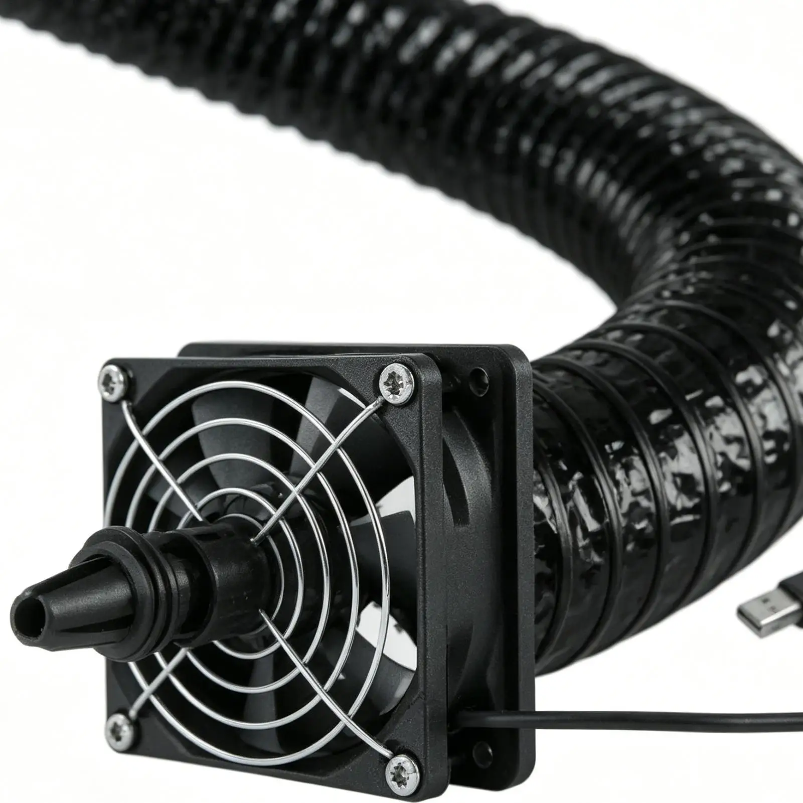 Car AC Vent Extender For Backseat, 3 M Long Hose With USB Airflow Fan, Auto Cooling Tube For Kids & Pets, SUV Truck Sedan Travel view 2
