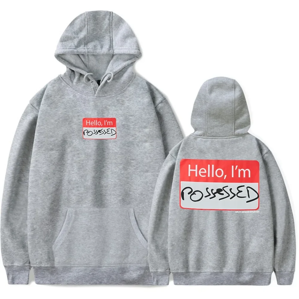 XPLR Sam and Colby Merch Hello, I'm Possessed Hoodies Unisex Hooded Sweatshirt Casual Clothing