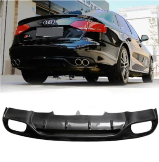 Carbon Fiber Body Kit Car Front Rear Bumper Lip Diffuser Cover Side Skirt  For Audi B8 A4 S-line S4 2009 2010 2011 2012