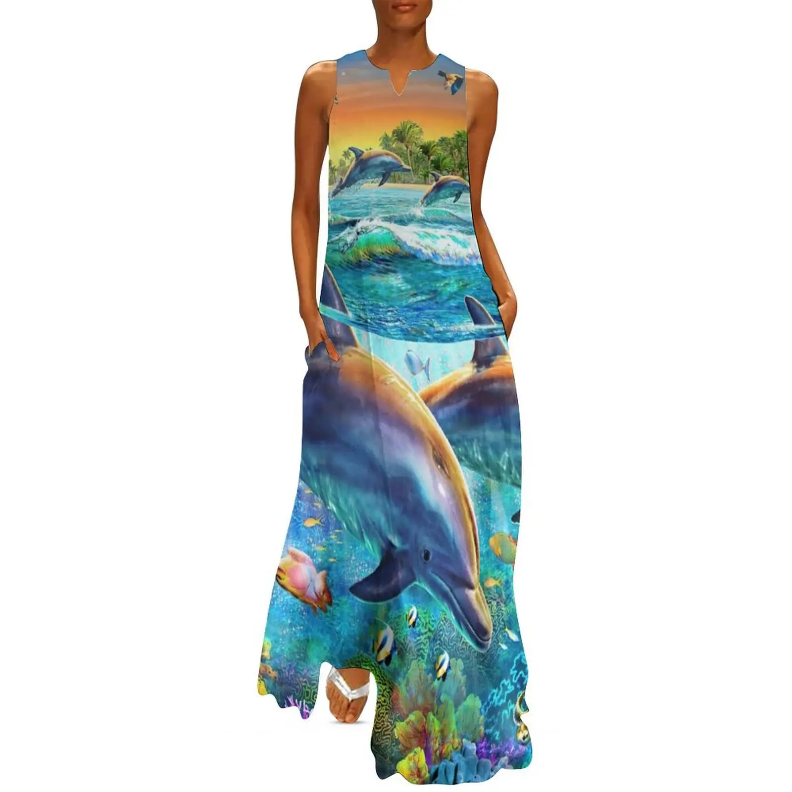 

Dolphins And Marine Life Long Dress elegant evening dresses for women 2025 women's evening dresses 2025 Clothing female Dress