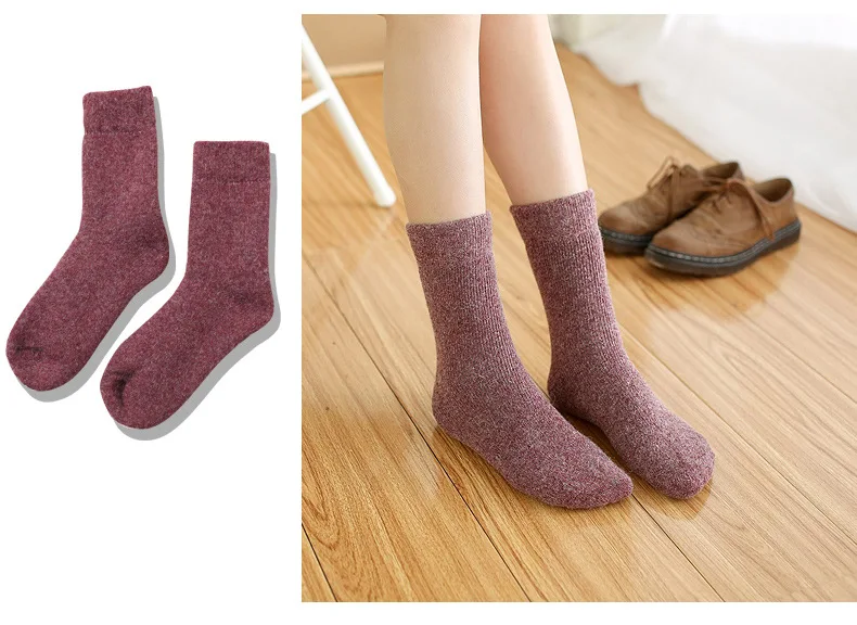 Super Thick Wool Socks Big Yards Men Women  Keep Warm Winter Cashmere Socks Thickening Velvet Towel Socks Warm Socks