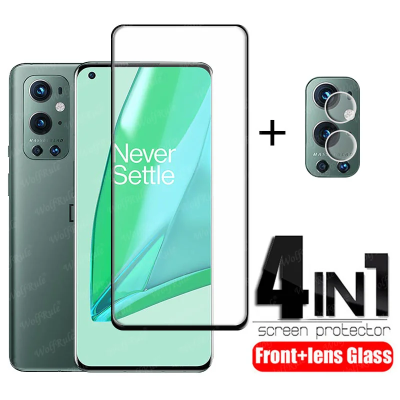 4-in-1 For Oneplus 9 Pro Glass For Oneplus 8 9 Pro Phone Film Tempered Glass Screen Protetor For Oneplus 9 Pro Caamera Lens Film