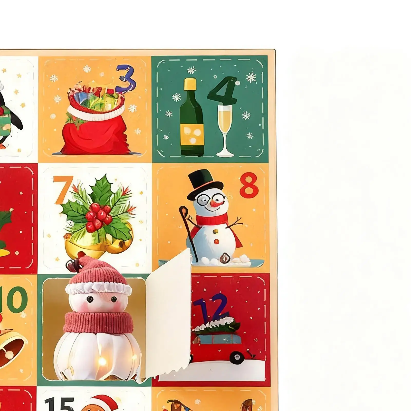 

Рождественский календарь, пустой многоразовый, 5 шт., 24-дневный календарь обратного отсчета для деятельности, сбора, фестиваля, праздника, вечеринки, семьи