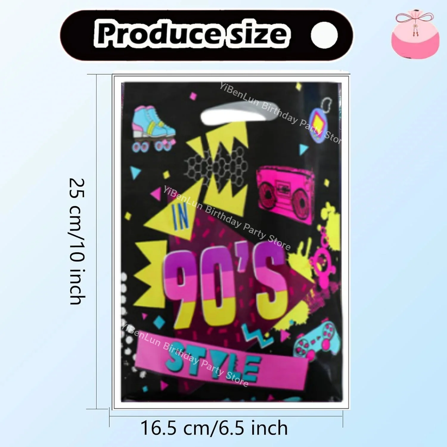 80er Jahre Geschenktüten Geburtstag Party Dekoration 90er Jahre Goody Biscuit Paket Retro Disco Süßigkeiten Tasche Babyparty Kinder Geschenk für Partyzubehör – Detail 9
