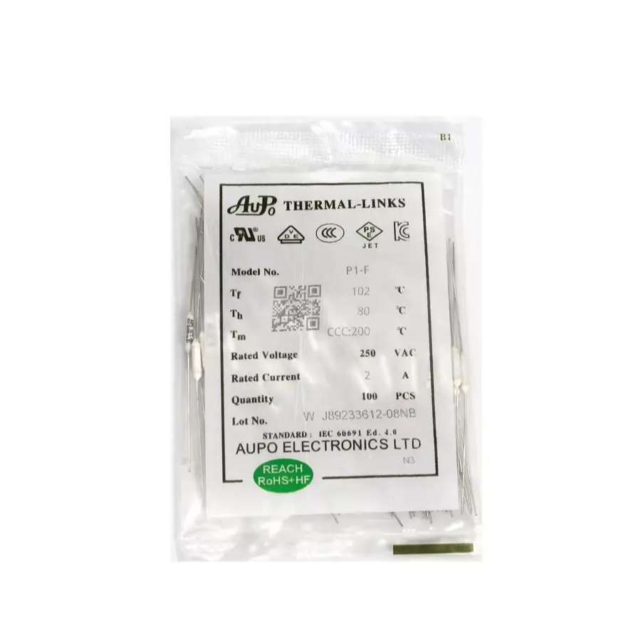 【10PCS】Temperature Fuse JET RF AUPO 1A 2A 3A 5A 250V 84/102/115/125/130/135/145/150C Degrees