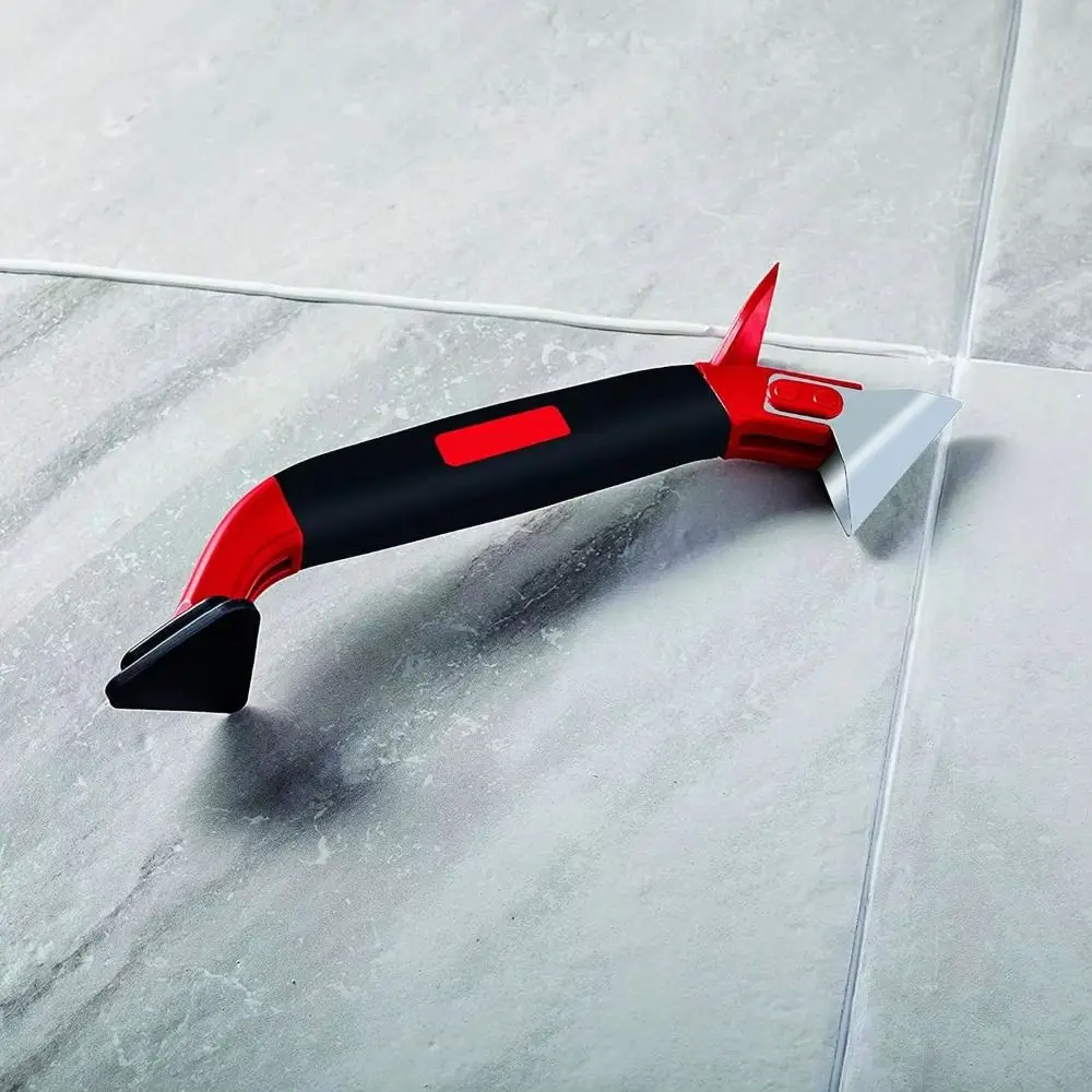 

Clean Seam 3-in-1 Caulk Tool Ergonomics Grip Easy To Use Cement Jointing Shovel Stainless Steel Durable Spureboard Kitchen