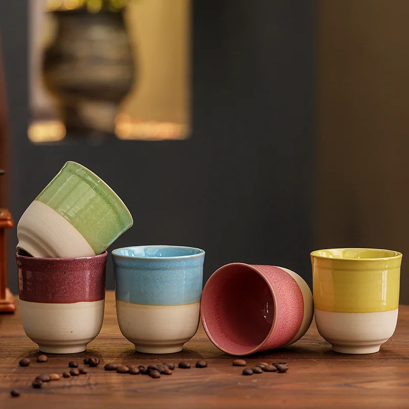 

Middle Eastern Saudi Style Teacups Coarse Pottery Coffee Mugs Ceramic Retro Latte Cups Japanese Master Cup Drinkware Coffeeware