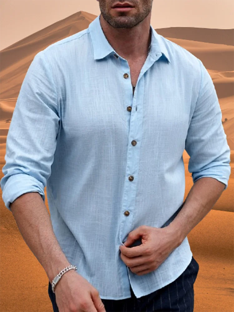 

2025 Fashion Pure Color Simple Thin Breathable Shirt For Men Daily Leisure Long Sleeve Shirts Summer Casual Shirts Mens Clothes