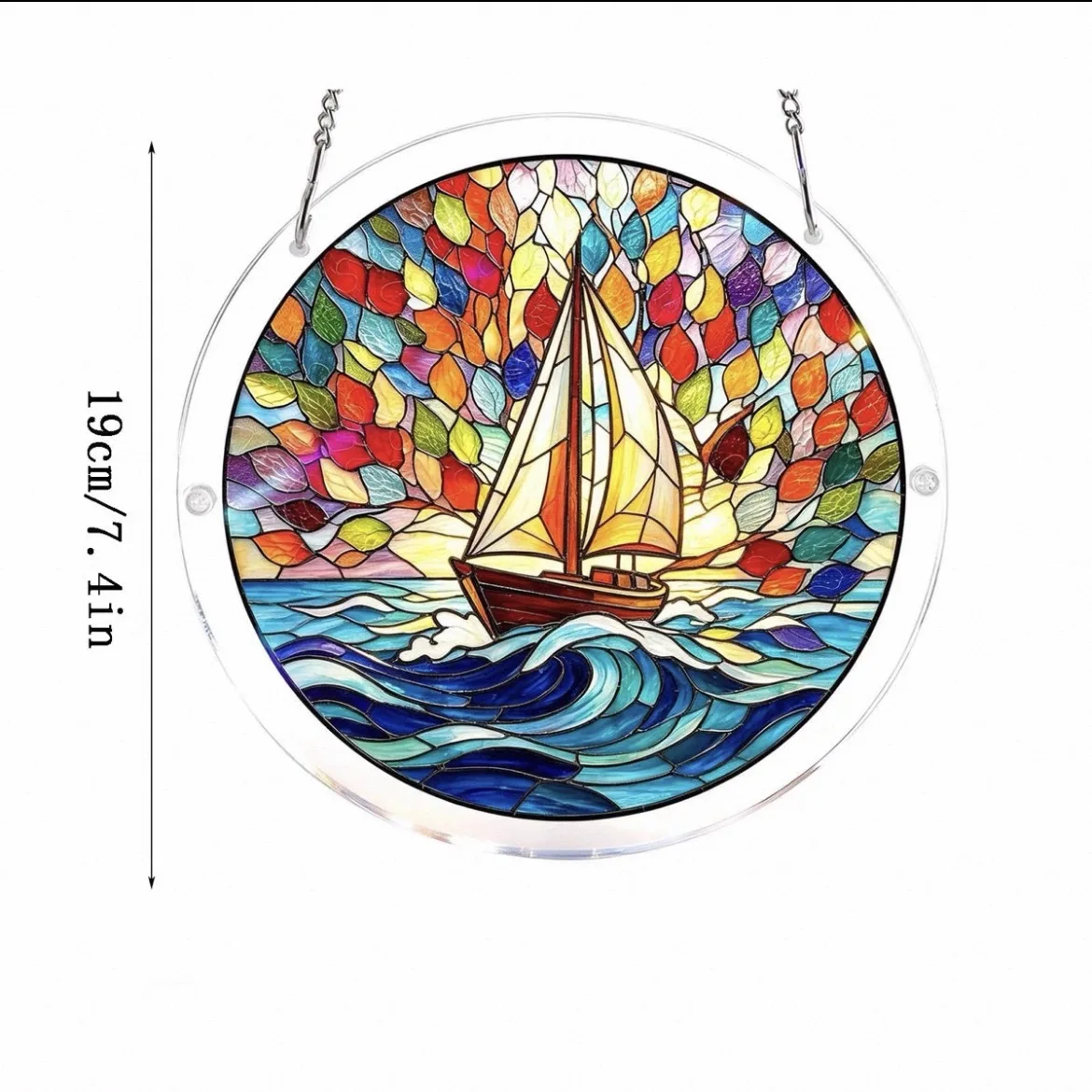 Acrylic Suncatcher Diy Puzzle Hanging Window Decor With Printed Stained Glass Style Design Sun Catcher Wall Art For Home Gifts