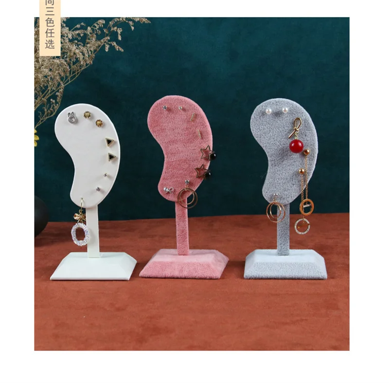 Earring Display Stand Ear Model Ear Clip Stud Jewelry Display Organizer Holder Window Counter Ear Stud Showcase Props