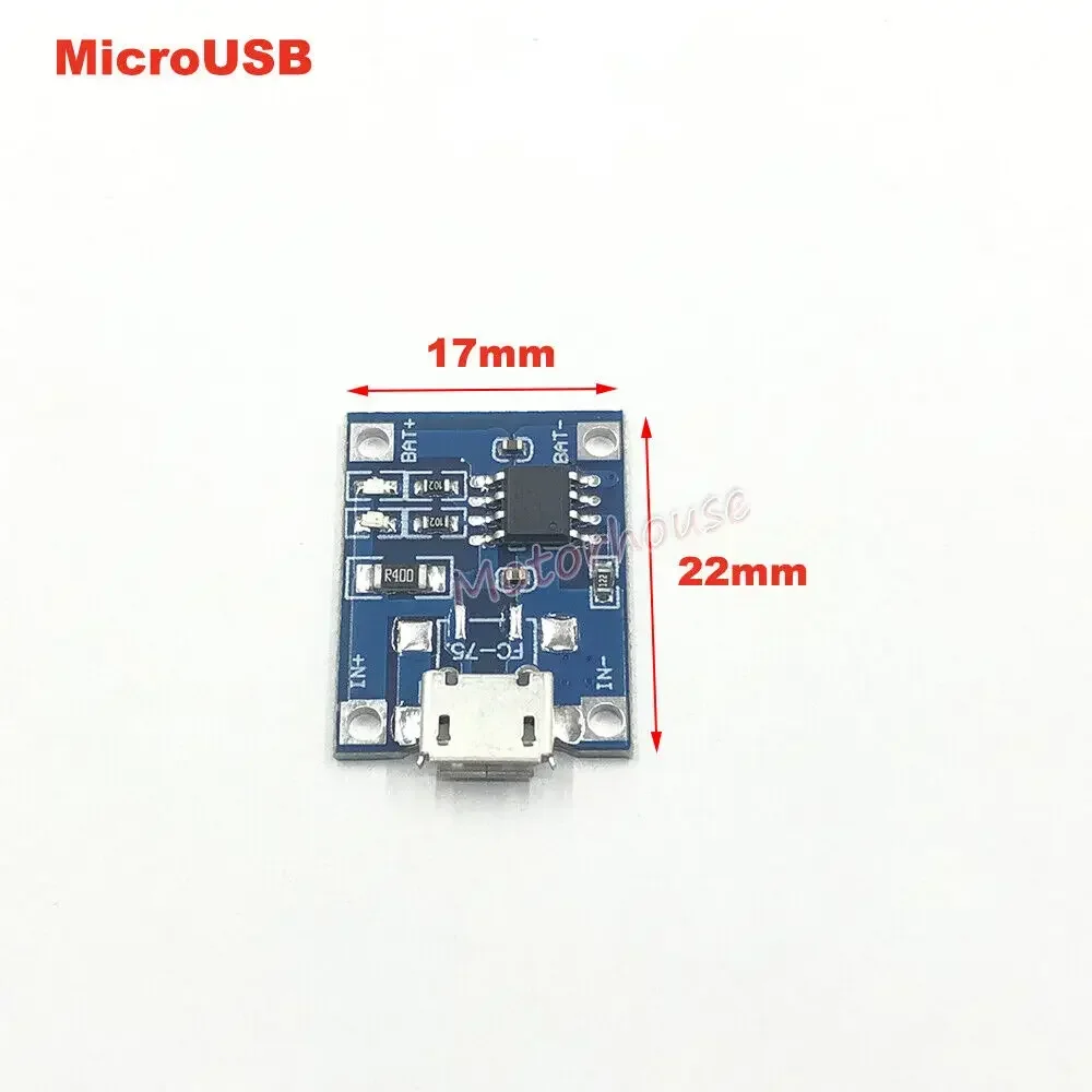 5V Micro USB Mini USB-C 1-3A 1S 3.7V 3.8V Lipo Lithium Li-ion 18650 Battery Charging Board DC Step Down Converter Charger Module