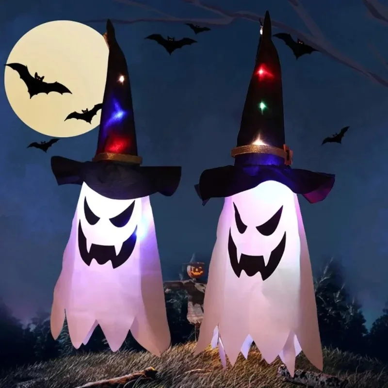 1PC Halloween Witch Hat Colorful Light Up LED Glow Hat Decoration for Party Night Cosplay Accessory Prop view 5