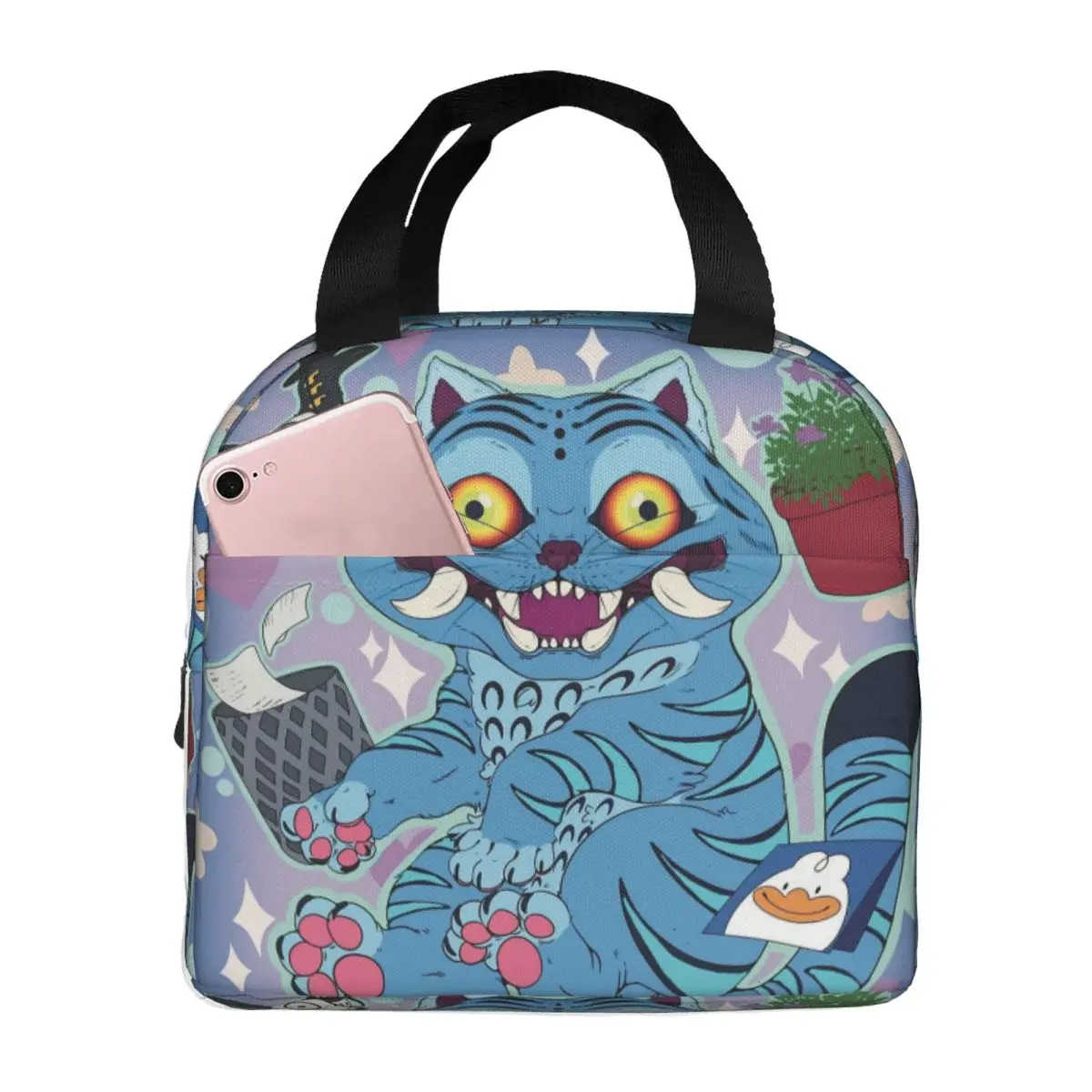 kpop-demon-hunters-tigre-isolado-almoco-saco-termico-recipiente-de-refeicao-grande-tote-lancheira-menina-menino-escola-piquenique