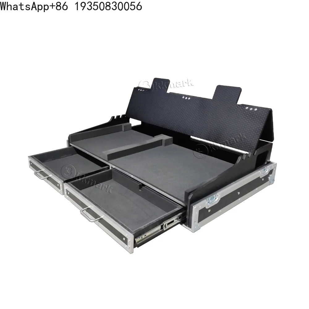 OEM Waterproof Shockproof Lighting Controller Console Flight Road Case with Bottom Drawer for GrandMA2/GrandMA3