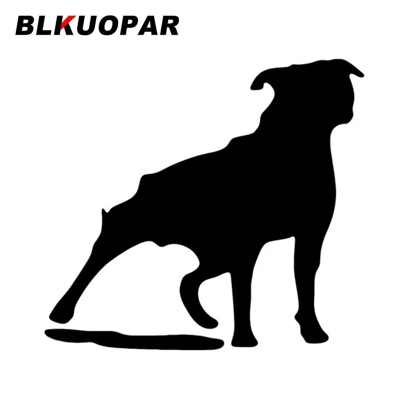 

BLKUOPAR Dog Animal Standing Silhouette Car Stickers Creative Decal Scratch-Proof Die Cut Windows Trunk Motorcycle Car Styling