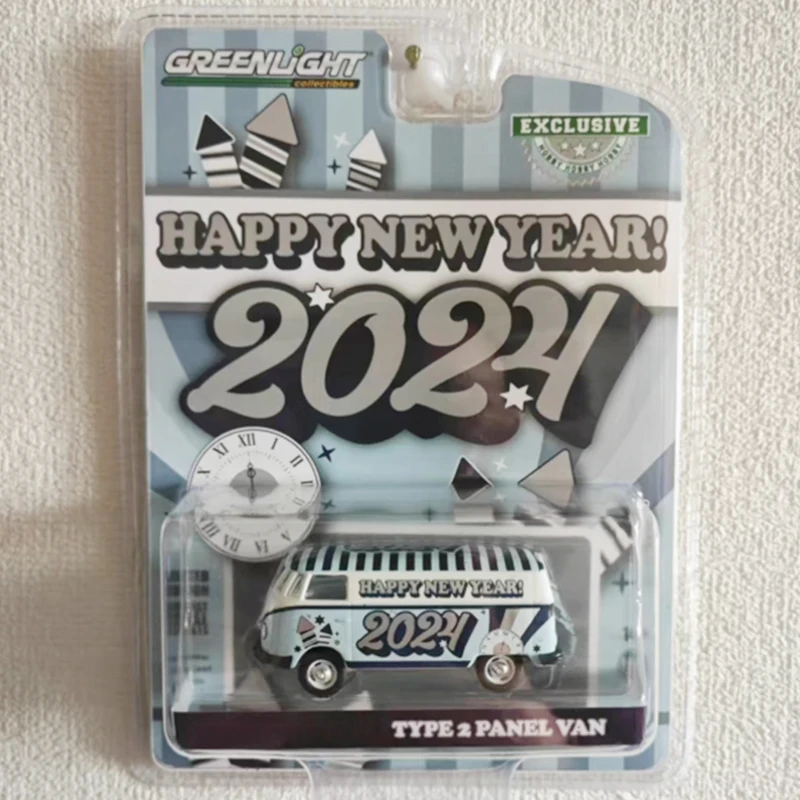 GreenLight 1:64 Scale 2024 ใหม่ปีVW T2 ประเภท 2 แผงVANรุ่นรถคลาสสิกผู้ใหญ่ของที่ระลึกของขวัญStaticจอแสดงผล