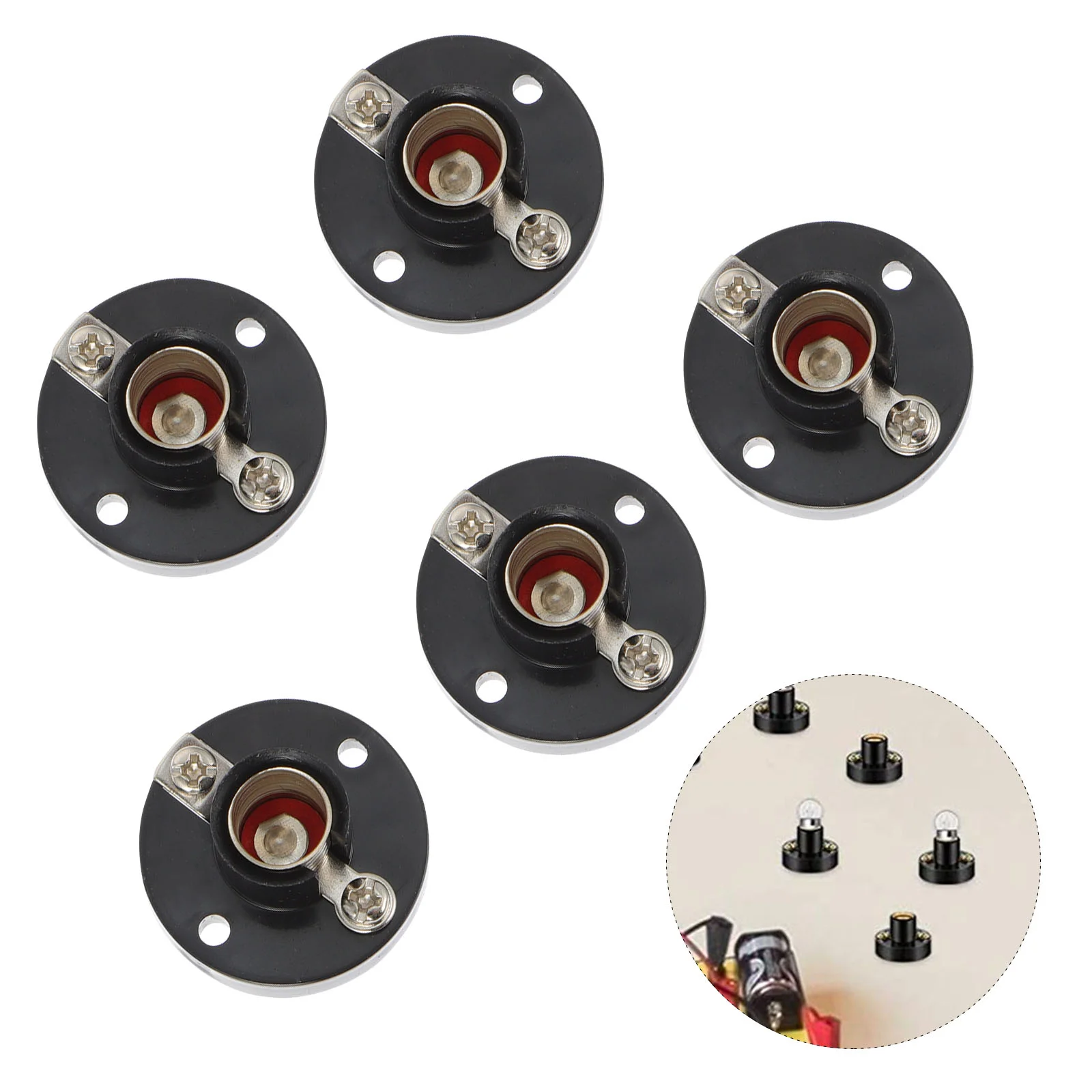 5 Pcs E10 Screw Lamp Holder Plastic Physics Teaching Aids Experimental Light Base Circuit Experiment Equipment Quality