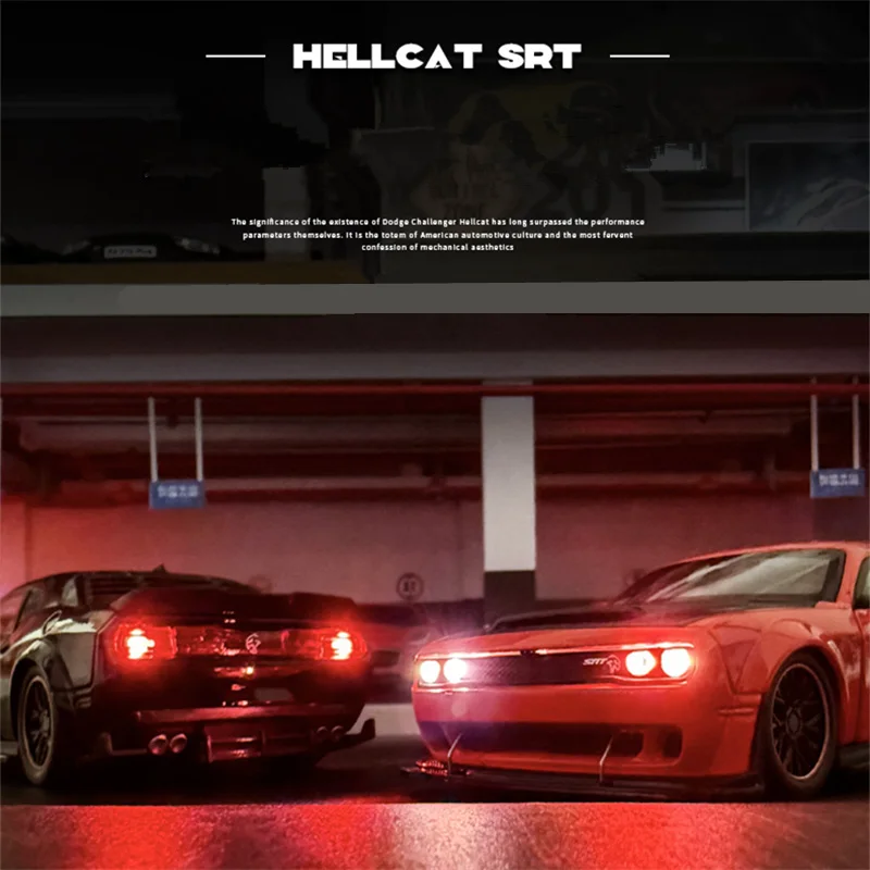 1:32 ダッジチャレンジャー SRT レッドアイヘルキャット合金マッスルカーモデルダイキャストメタルスポーツカー車両モデルサウンドライト子供のおもちゃのギフト