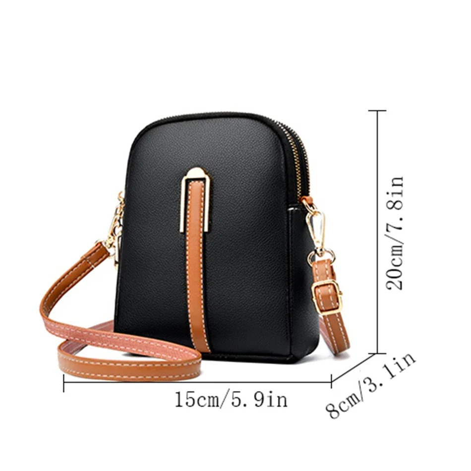 2024 New Designer Female  Phone Bag Small Shoulder Bag High Quality Leather Crossbody Bags for Women Fashion Purse Messenger Bag