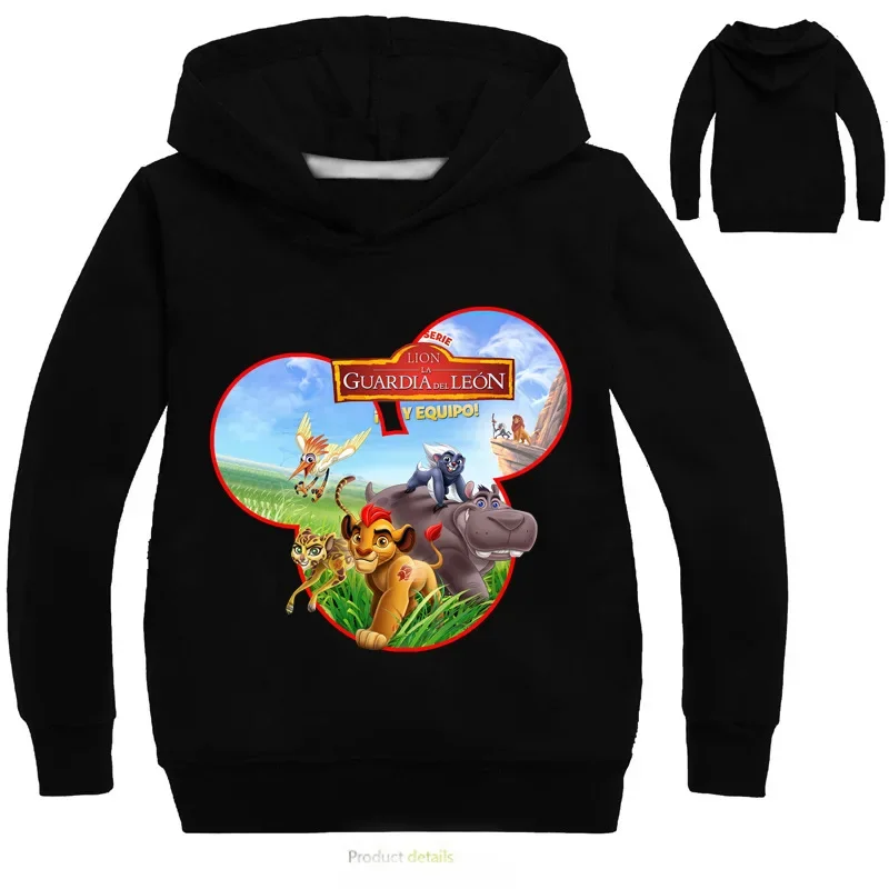 Spring Children Clothing Casual Baby Boys Girl Long Sleeve T-Shirts Cartoon The King of Lion Guard Simba Kids Sweatshirt Hoodies