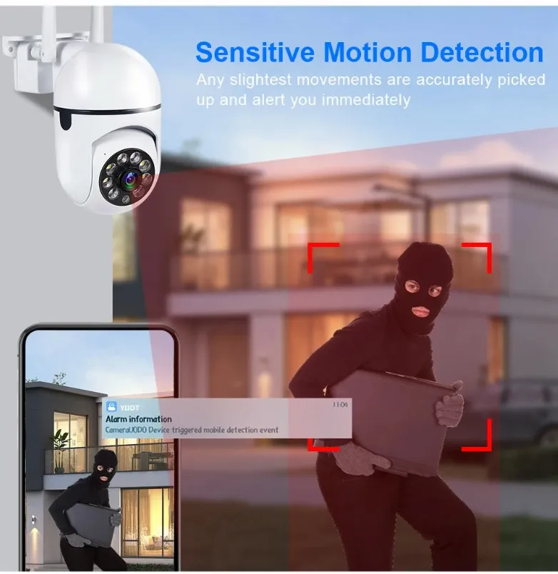 3MP PTZ WiFi IP Camera Security Video Surveillance Camera Human Detection Automatic Tracking Night Vision Outdoor Waterproofing